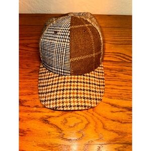 Wyeth Anthropology Mens Patchwork Wool Blend Baseball Cap Classic Vintage Style